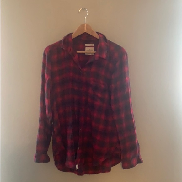 Boyfriend Fit Plaid Shirt - Picture 1 of 4